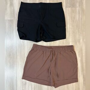 Eddie Bauer Women's Black and Brown Cargo Shorts